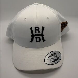 Red Dirt Dugout Apparel White Snapback Hat with Black Logo